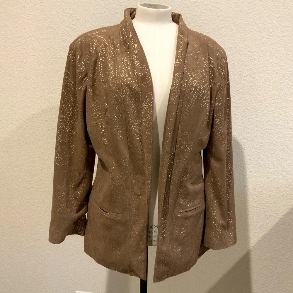 Chico’s faux suede jacket